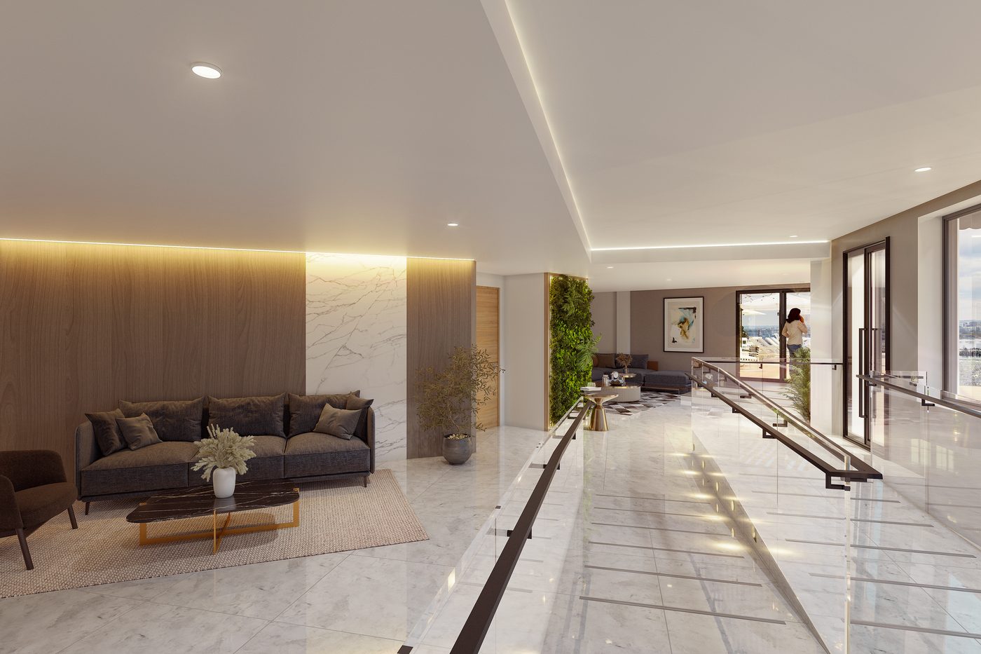 1500 Arlington penthouse interior rendering